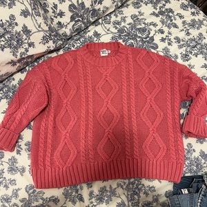 Princess Polly pink cable knit sweater